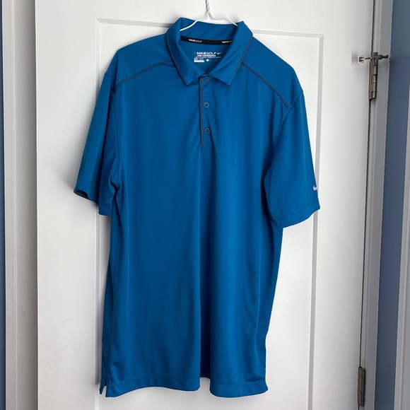 3 for $17! | NIKE GOLF | Men’s Size L royal blue short-sleeved Polo Dri-Fit - Picture 3 of 6